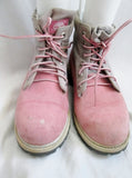 Youth Girls TIMBERLAND 16949 Hiking Trekking Boot Suede Leather Shoe PINK 4.5