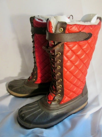 Mens ATHLETECH Waterproof Quilted Snow Duck Boot Shoe THERMOLITE 11 RED