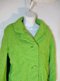 Vintage HOCKANUM STEVENS FABRIC  jacket coat Peacoat M GREEN LIME