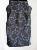 NEW NWT MARC JACOBS CLARICE FLOWERS SKIRT 6 BLUE BLACK Womens