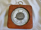 Vintage AIRGUIDE FEE STEMWEDEL Rain Barometer Wood Brass Nautical Rustic Primitive
