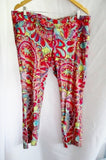 Womens LILLY PULITZER Stretchy Cropped Pants Capri 14 PAISLEY Trouser