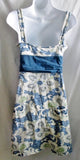 Womens PATAGONIA TANK Mini Dress Stretchy XS WHITE BLUE FLORAL Summer Fit Life