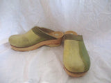 NEW LIORA MANNE Leather Clog Shoe Slip-On Mule BEIGE STRIPE 36