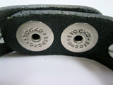 New STOCKO Punk Leather Bracelet Cuff BLACK FETISH SPIKE Industrial Goth Emo - Adjustable