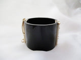 CHANEL RHINESTONE CUFF Bracelet BLACK PEARL Luxury
