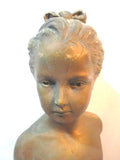 Vintage Female Woman Lady Head Mannequin BUST Plaster Figurine
