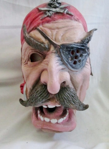 Adult PIRATE MASK HALLOWEEN Party Disguise Scary Eye Patch Skull Crossbones Cosplay Moustache