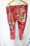 Womens LILLY PULITZER Stretchy Cropped Pants Capri 14 PAISLEY Trouser