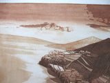 SIGNED Ltd Ed Ocean Coast LITHOGRAPH ART Print Picture Water Landscape