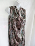 NEW YVES SAINT LAURENT Silk Dress 38 6 ITALY Python Snakeskin