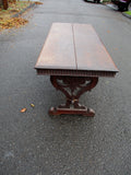 Vintage Antique Slim 70" DINING ROOM TABLE DISPLAY GOTHIC WOOD