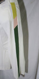 CELINE FRANCE Color Block Stripe Pants Trousers 38 / 6 WHITE PINK GREEN GOLD