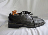 CA CARRINI COLLECTION Leather OXFORD Shoe BLACK 13 Square Toe Derby Mens