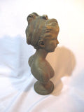 Vintage Female Woman Lady Head Mannequin BUST Plaster Figurine