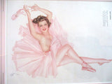 Vintage 1940s Alberto Vargas COVER GIRL Pinup Girl ART Print MISS DECEMBER Pin-Up