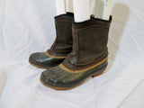 Mens G.H. BASS THERMOLITE Waterproof Rain Duck Boot 4 6 BROWN GREEN