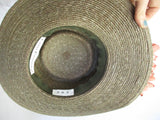 LINDA EASTWOOD 707 Floral Straw Church Brim Sunhat Festival CORAL TAUPE