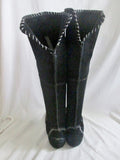 Womens BAKERS KIZMAN Suede Leather Tall Over the Knee High BOOTS BLACK 7.5 Stitch