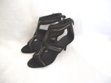 NEW GIVENCHY Suede Sandal Shoe Heel Serpentine Chain 36 BLACK NWT  Womens