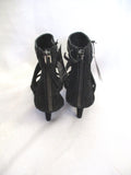 NEW GIVENCHY Suede Sandal Shoe Heel Serpentine Chain 36 BLACK NWT  Womens