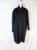 NEW CELINE ITALY 100% CASHMERE trench maxi jacket coat 34 BLUE Womens Long