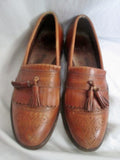 Mens ALLEN EDMONDS BRIDGETON USA Leather Mocs Walking Shoes Loafers 11D BROWN Slip On