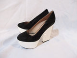 EUC CELINE PARIS ITALY PUMP LOAFER LEATHER 110 Shoe BLACK 37 / 6.5 White Womens