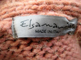 Womens ELSAMANDA Ruffle Jacket Coat Cardigan Sweater ANTHROPOLOGIE S PINK RED