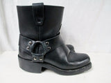 Womens DINGO Leather HARNESS Moto Rocker BOOTS Shoes BLACK 6.5 Riding