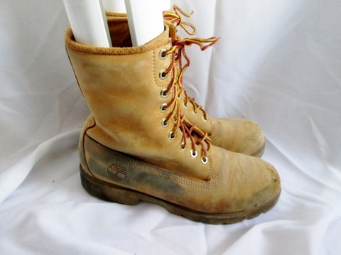 Womens TIMBERLAND USA Leather HIKING Boot Chukka BROWN 9 NUBUCK Ankle Trek Shoes
