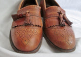 Mens ALLEN EDMONDS BRIDGETON USA Leather Mocs Walking Shoes Loafers 11D BROWN Slip On