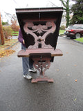 Vintage Antique Slim 70" DINING ROOM TABLE DISPLAY GOTHIC WOOD