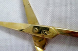 Vintage MADE IN ITALY GOLD SCISSORS Cuticle Curved Embroidery Manicure Grooming Beauty
