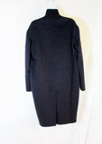 NEW CELINE ITALY 100% CASHMERE trench maxi jacket coat 34 BLUE Womens Long