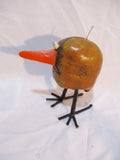 NEW Unusual Handmade Artisan BIRD CANDLE BROWN 7.5" Lifesize Cute