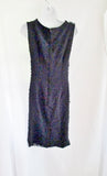 NEW NWT DOLCE & GABBANA ITALY Sleeveless Lace dress 42 / 6 BLACK Ruched WOMENS