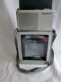 Vintage Portable SONY WATCHMAN FLAT B&W TV MODEL JAPAN FD-40A Case