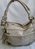 TOPSHOP GENUINE LEATHER satchel shoulder saddle bag tote WHITE CREME Briefcase