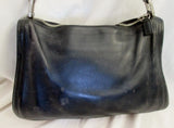 COACH 6145 Leather Handbag Satchel HOBO Shoulder Bag BLACK Purse Pyramid