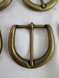 Lot Vintage 1.5" SOLID BRASS BELT BUCKLE DIY Craft Maker Artist Arts D-Ring