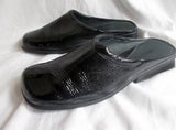 Womens DAVID TATE Patent Leather Clogs Shoes Slip-On Mules BLACK 11 Comfort