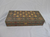 New Persian Wood Inlay BOX Board Game Backgammon Checkers Chess Case