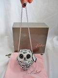 NWT NEW JUDITH LEIBER SNOWY OWL Purse Evening Bag Bird WOW!