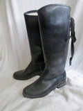 Womens DAV Gumboots Steampunk Wellies Rain Boots Rainboots BLACK 8 Foul Weather