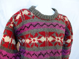 Mens TEJIDOS MARISOL LLAMA Wool Knit Sweater Ethnic L  ECUADOR OS