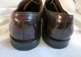 Mens ALLEN EDMONDS PARK AVENUE Leather OXFORD Cap Toe Shoes 14E BROWN Loafer USA