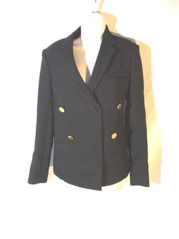New NWT CELINE DOUBLE BREAST WOOL Jacket Coat Blazer 38 BLACK Womens