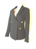 New NWT CELINE DOUBLE BREAST WOOL Jacket Coat Blazer 38 BLACK Womens