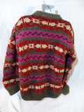 Mens TEJIDOS MARISOL LLAMA Wool Knit Sweater Ethnic L  ECUADOR OS